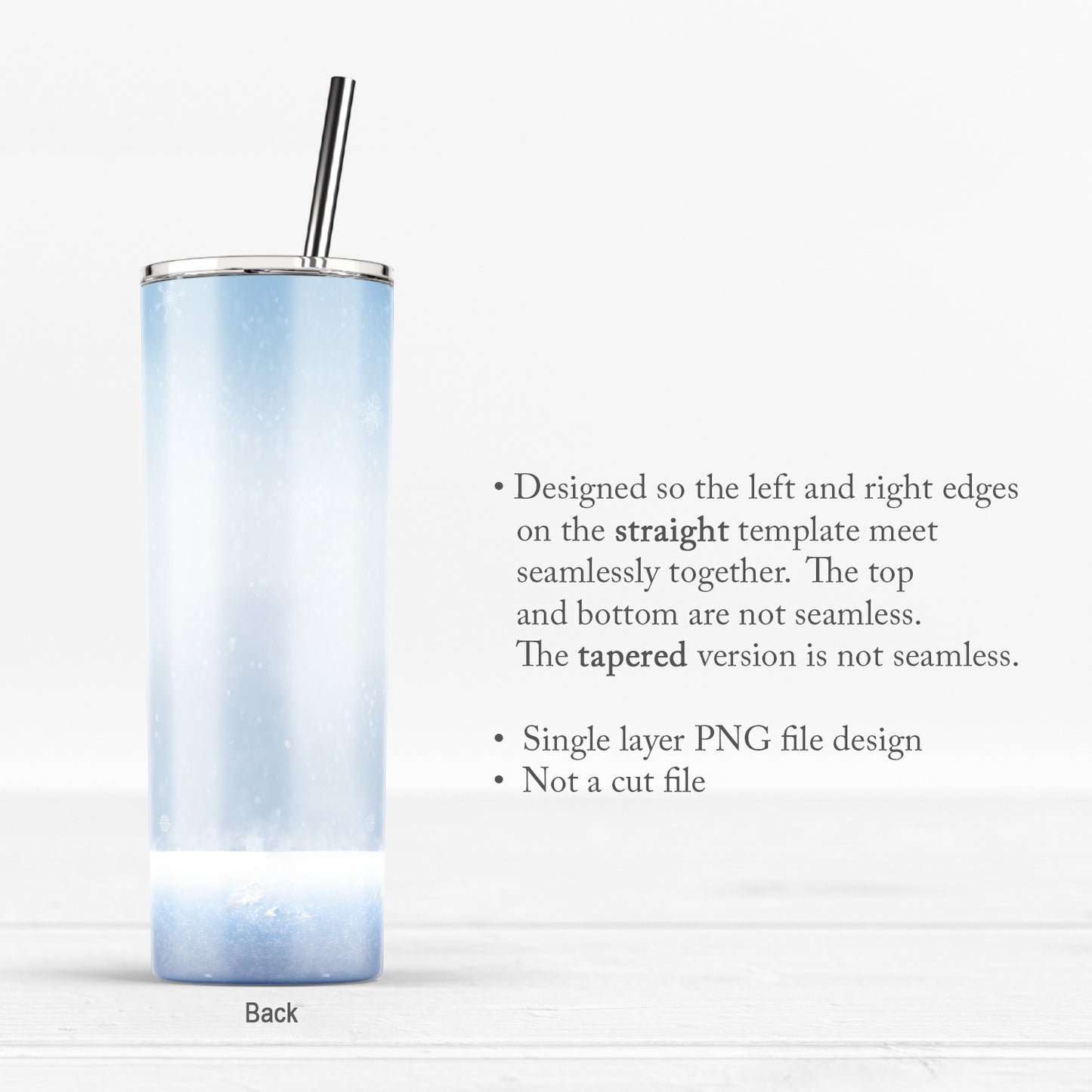 Snowman 20oz Skinny Tumbler Sublimation Design