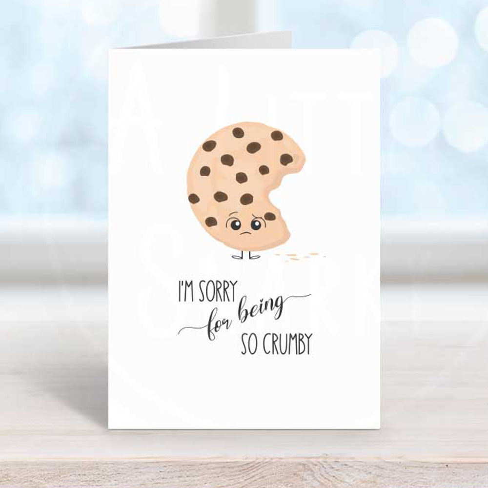 Printable Sorry Apology Card - Cute Apology Card With Cookie Food Pun