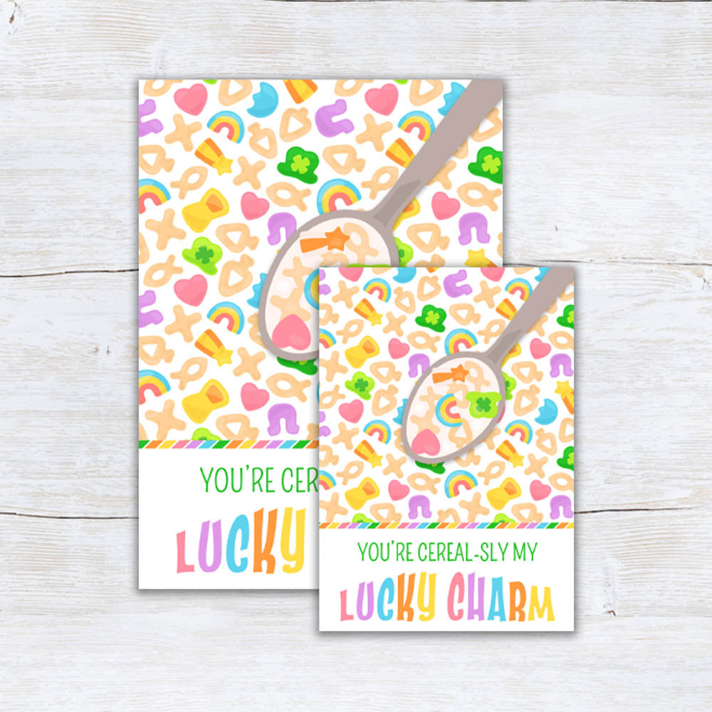 printable you're my lucky charm cookie card backers for st patricks day and irish parties