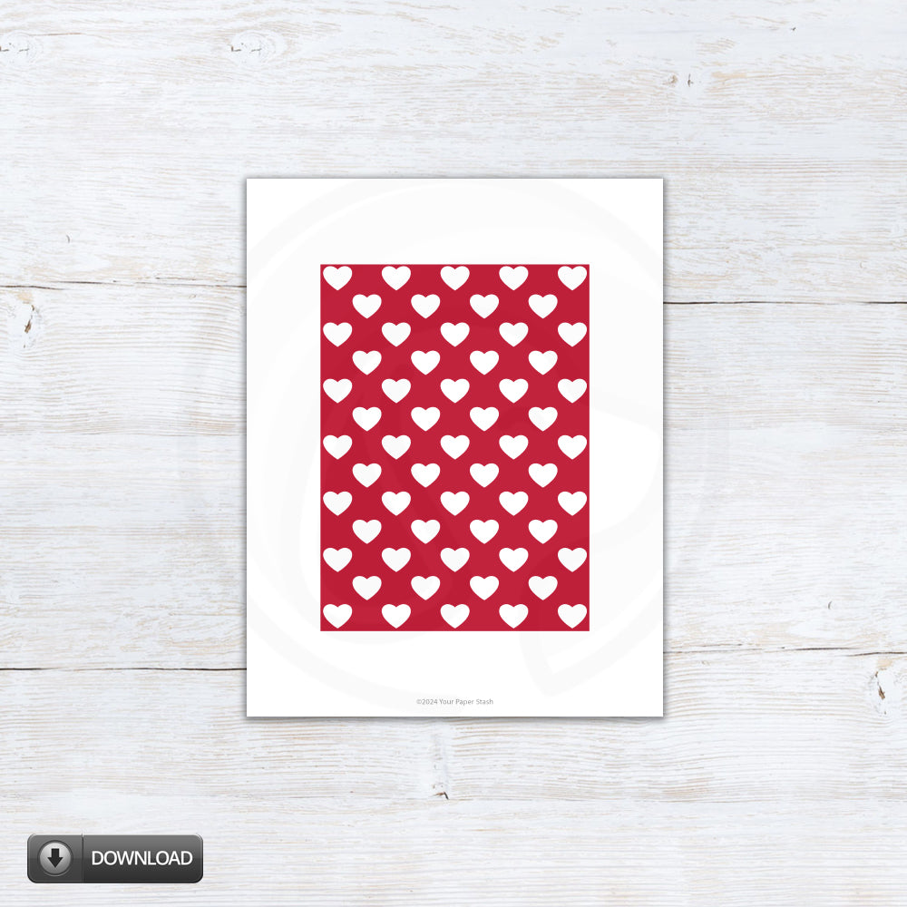Valentines Day Red Heart Cookie Box Backers And Liners