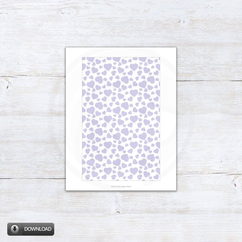Wedding And Valentines Day Lavender Heart Cookie Box Backers Cards Tags
