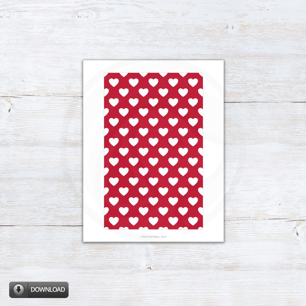 Valentines Day Red Heart Cookie Box Backers And Liners