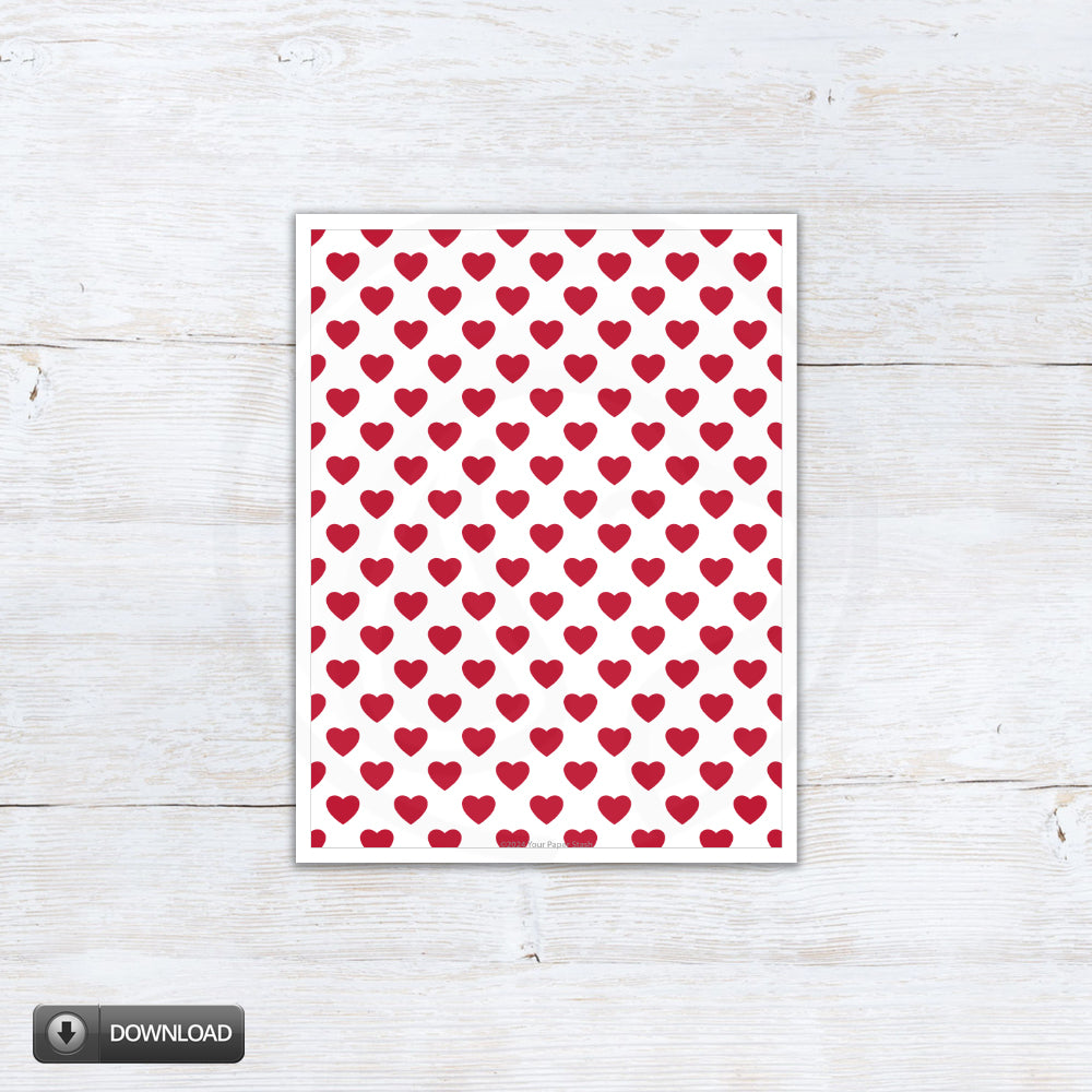 Valentine Red Heart Cookie Gift Box Backers