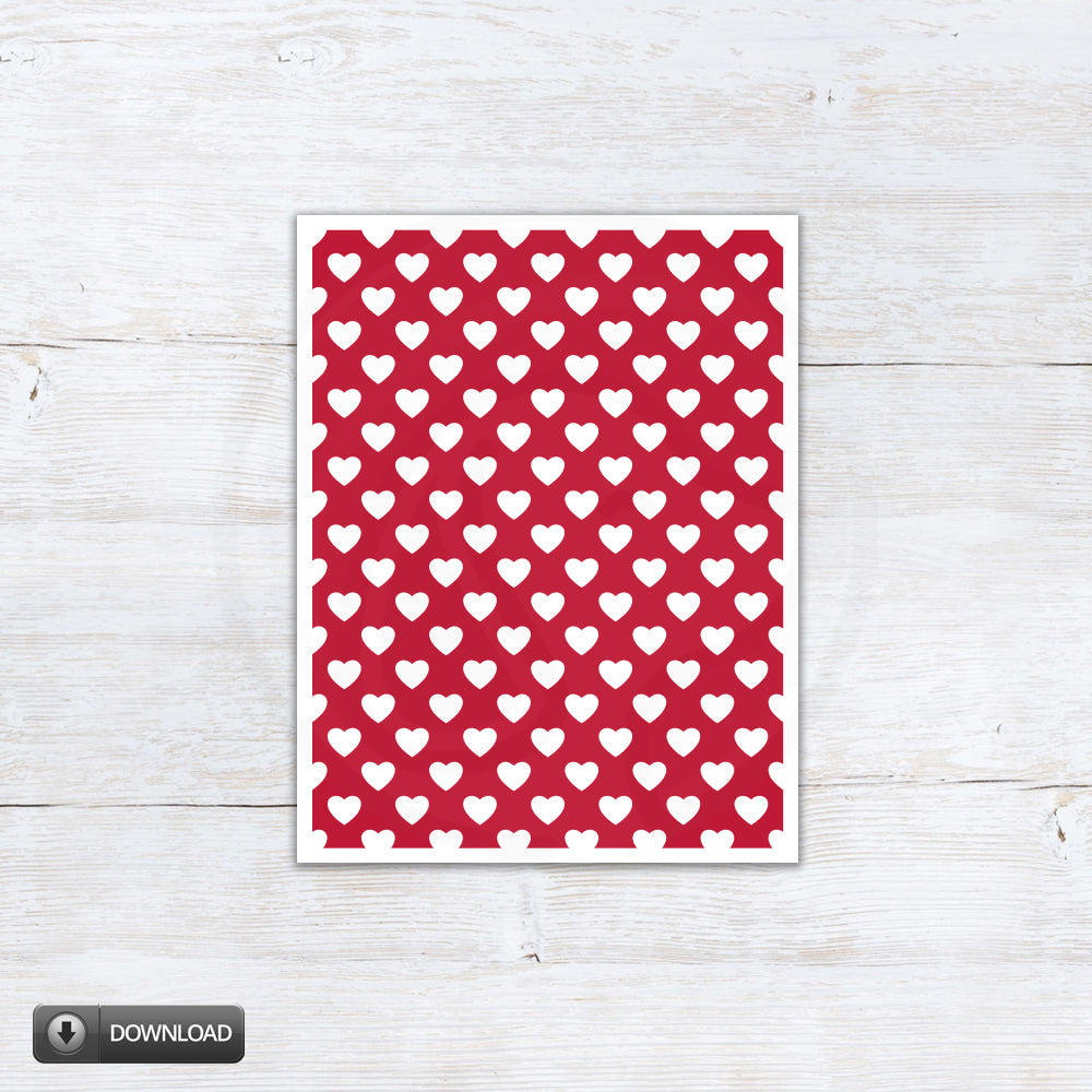 Valentines Day Red Heart Cookie Box Backers And Liners