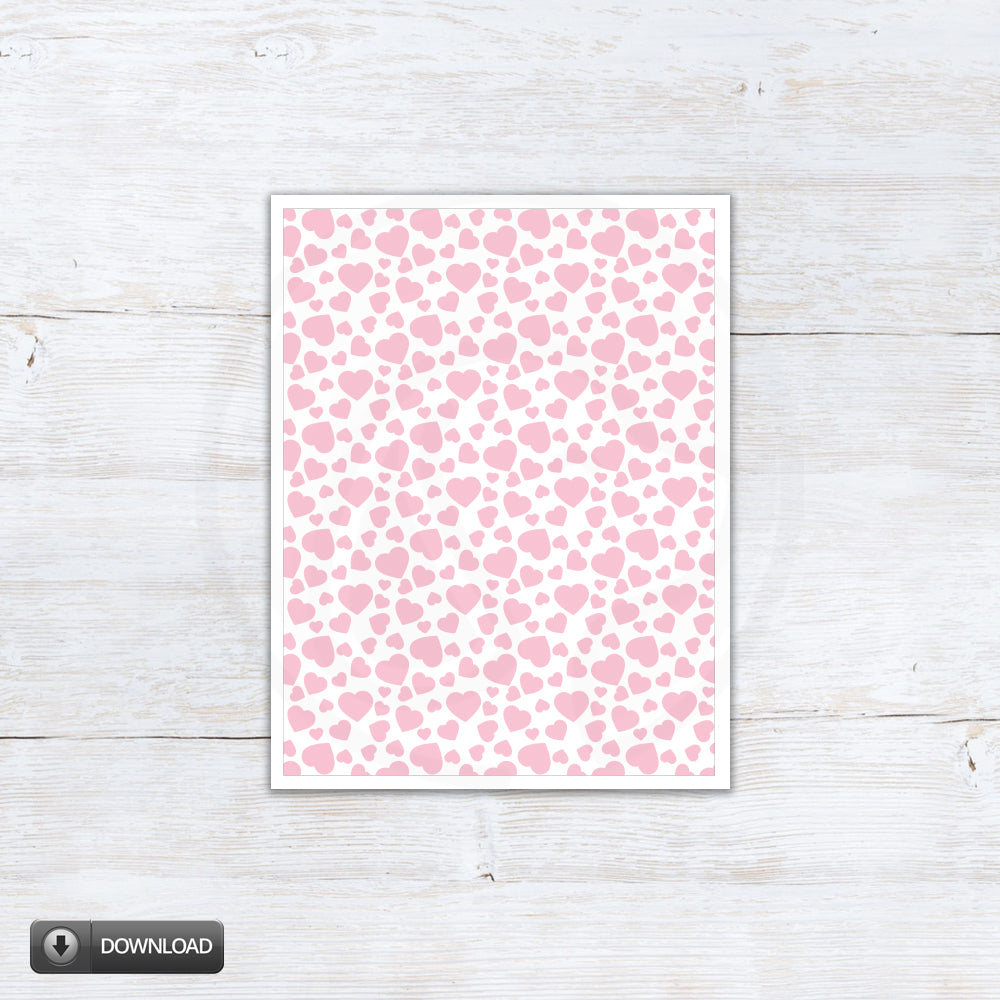 Pink Valentine Heart Cookie Box Backers Cards Tags