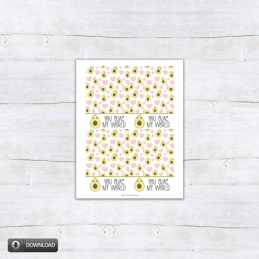 cute avocado card