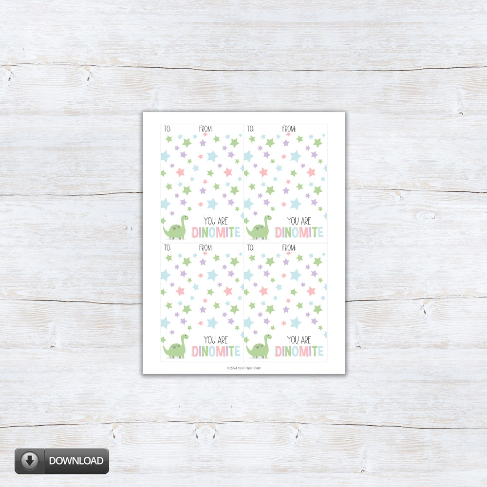 you are dinomite pirntable dinosaur cookie card backers