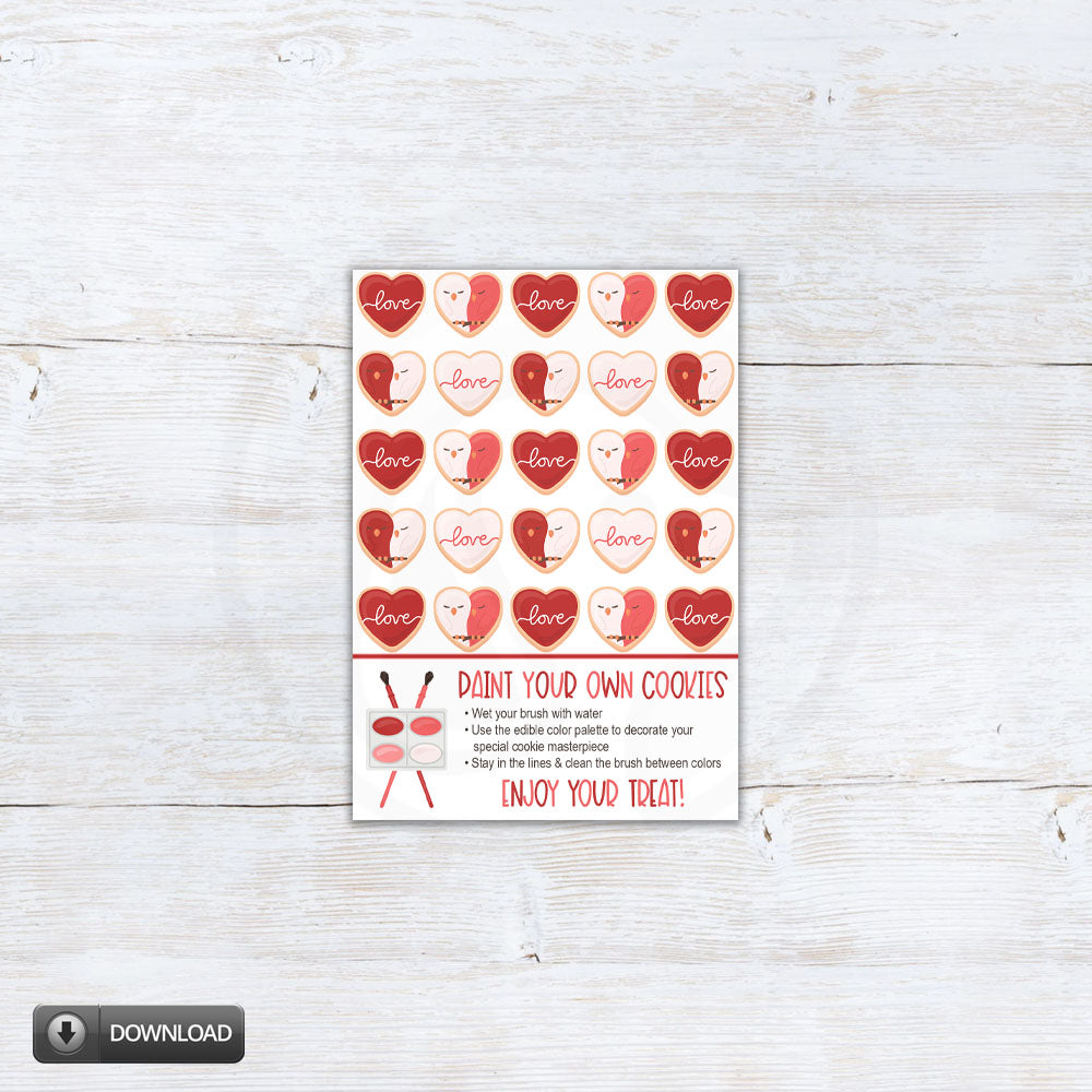 make your own valentine cookie card