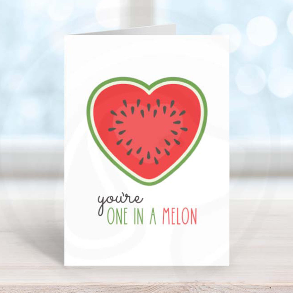 one in a melon printable greeting card for teacher appreciation week