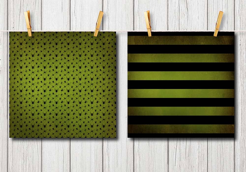 Distressed Textured Halloween Digital Scrapbook Paper Pack and Backgrounds