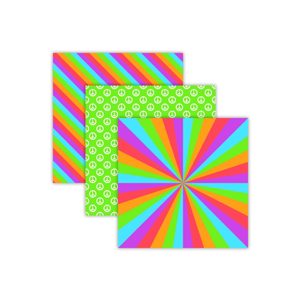rainbow striped retro digital scrapbook paper