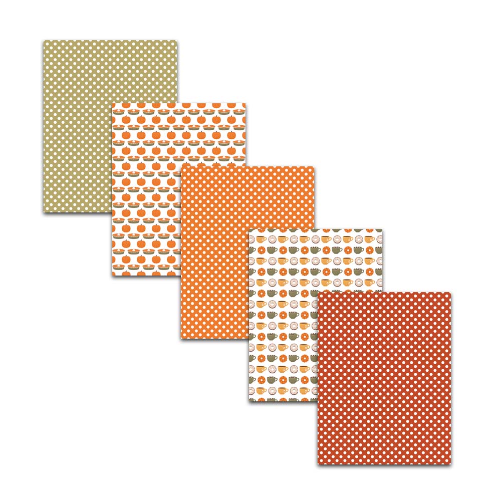 8.5x11" Fall Pumpkin Spice Digital Scrapbook Paper Pack