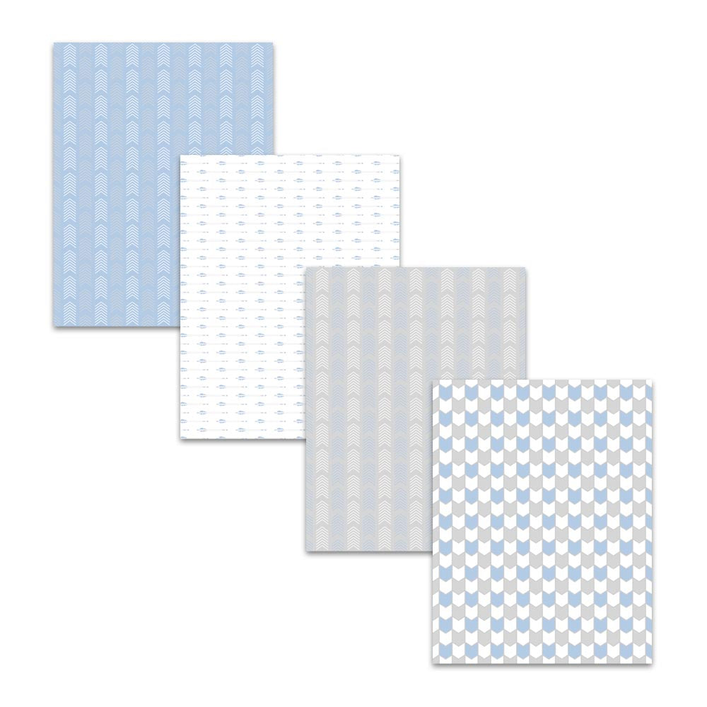 8.5x11 Ash Gray Light Blue Arrow Digital Scrapbook Papers and Backgrounds