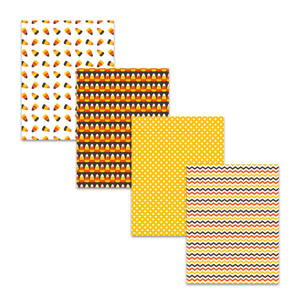 8.5x11" Candy Corn Themed Digital Papers For Thanksgiving & Halloween