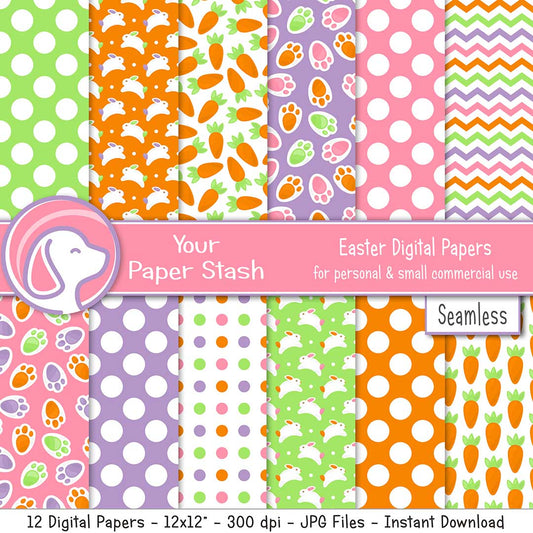 easter bunny digital scrapbook papers and backgrounds
