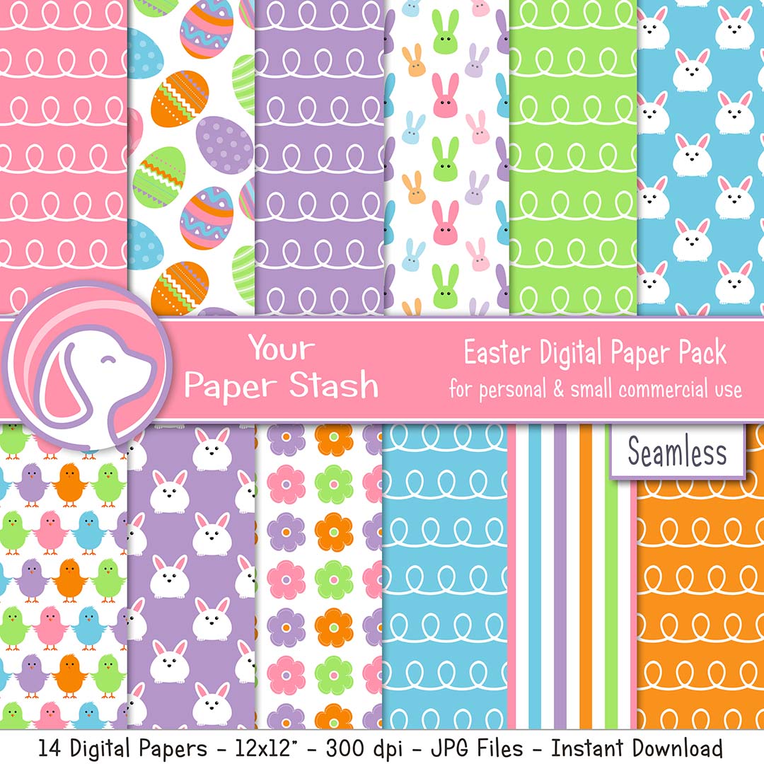 easter digital scrapbook paper,easter scrapbooking paper,easter bunny egg chick backgrounds