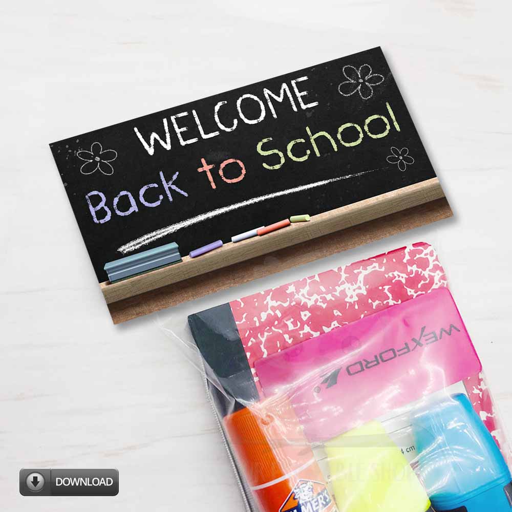 Welcome Back To School Bag Toppers for School Supplies or Special Treats
