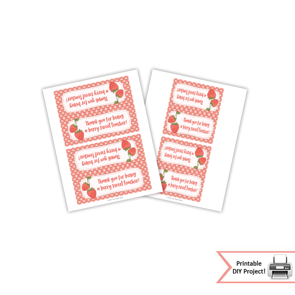 Teacher Appreciation Week Berry Sweet Bag Topper