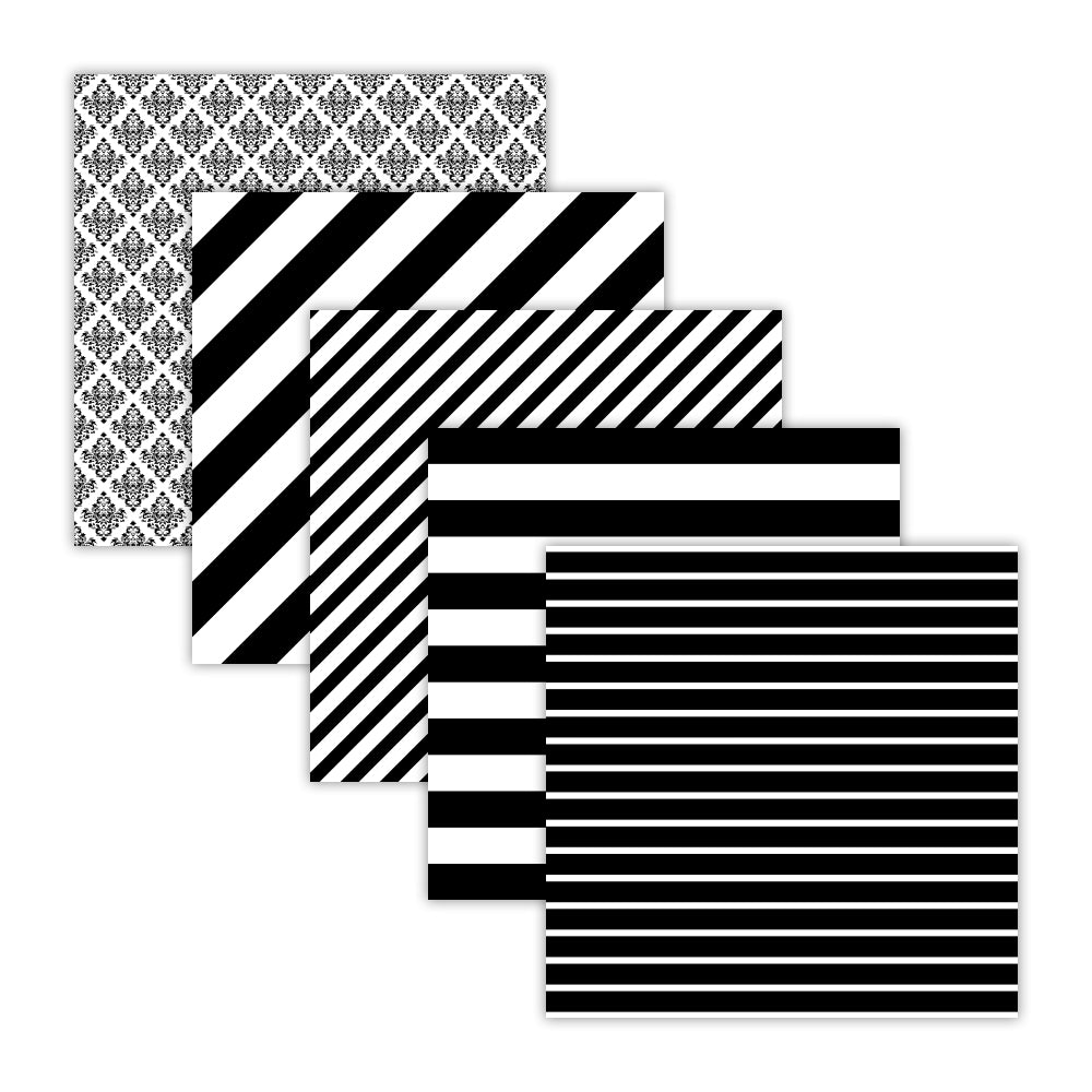 Black White Digital Scrapbook Paper Backgrounds