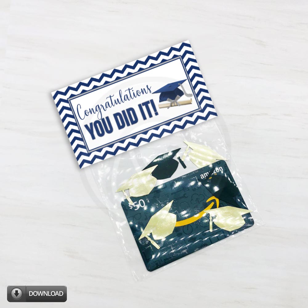 graduation cookie bag topper