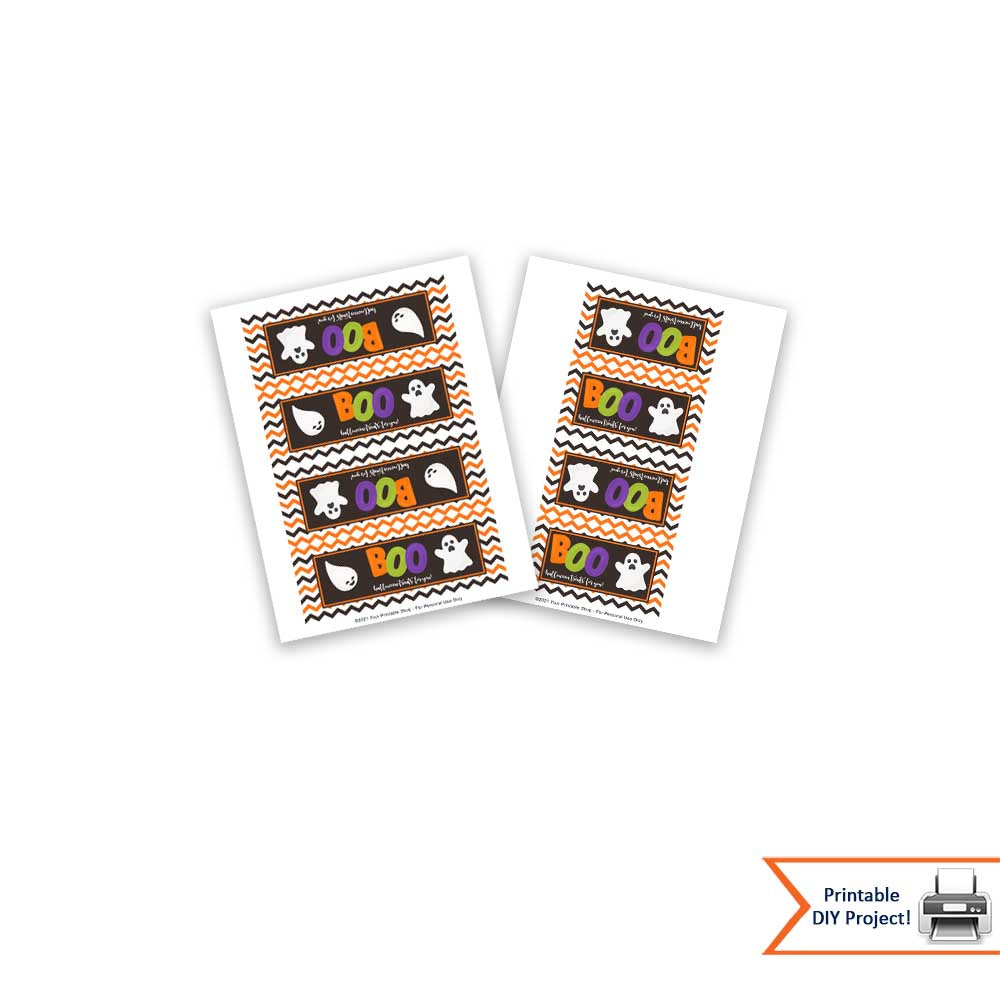 halloween boo cookie bag topper