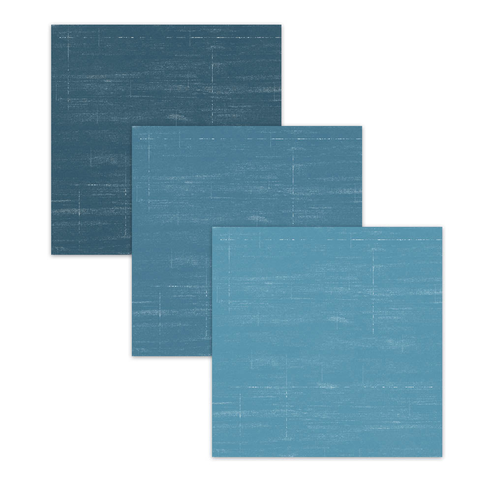 Coastal Blue & Green Textured Digital Scrapobok Paper Pack