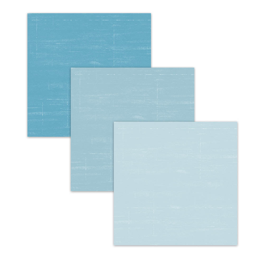 Coastal Blue & Green Textured Digital Scrapobok Paper Pack