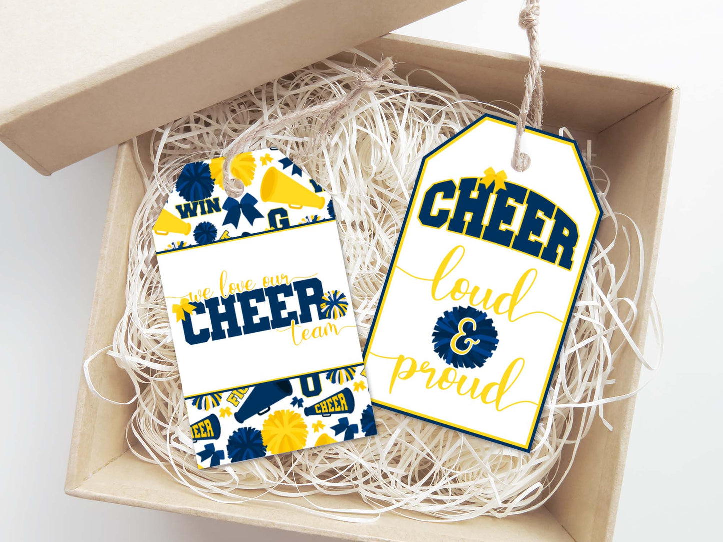 cheer loud and proud printable gift tag bag topper