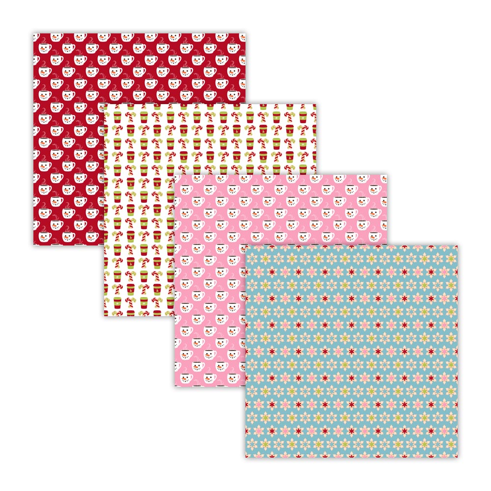 christmas holiday collage sheet decoupage paper digital scrapbooking paper cookies and cocoa hot chocolate