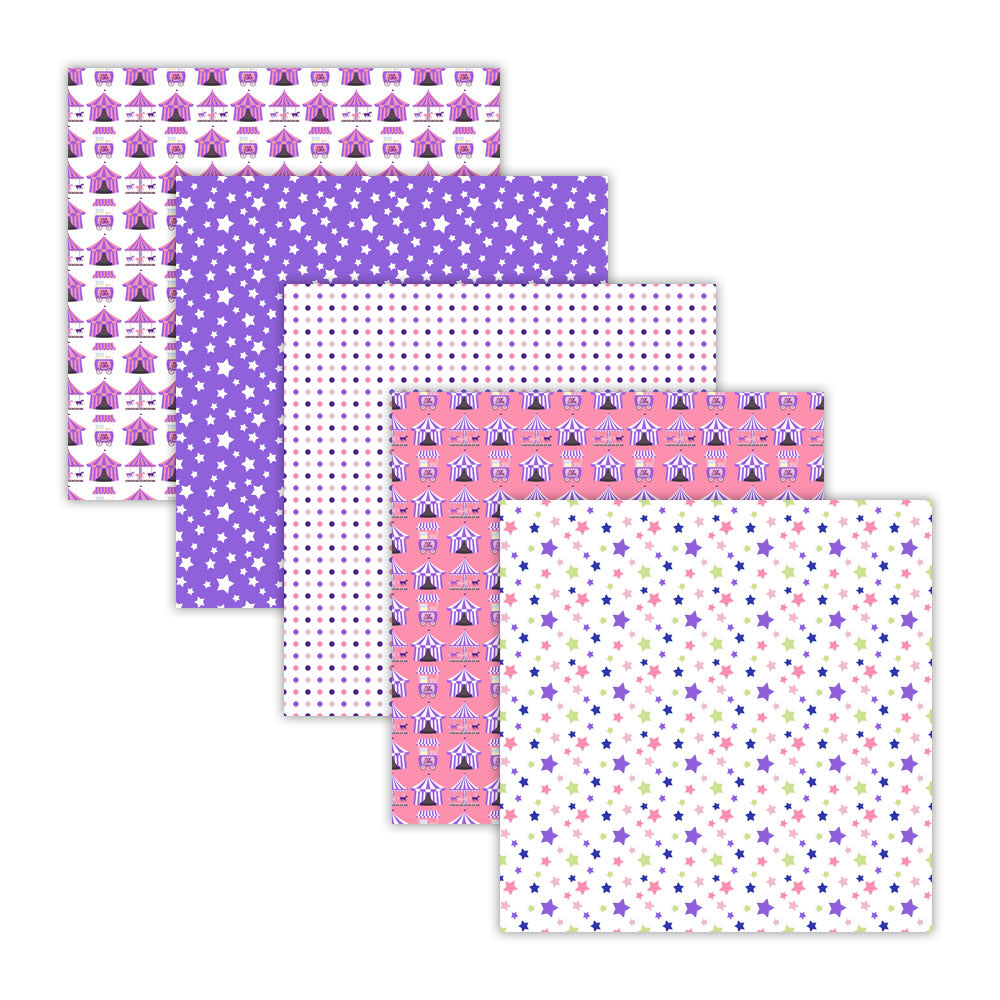 circus big top digital paper pattern, star scrapbooking paperpin