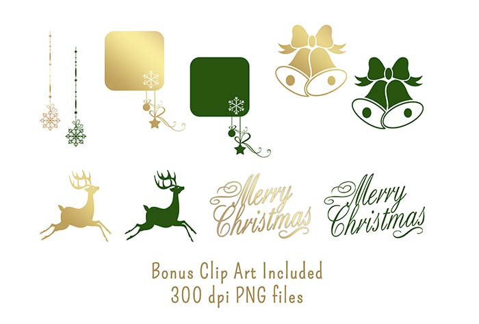 gold christmas clip art