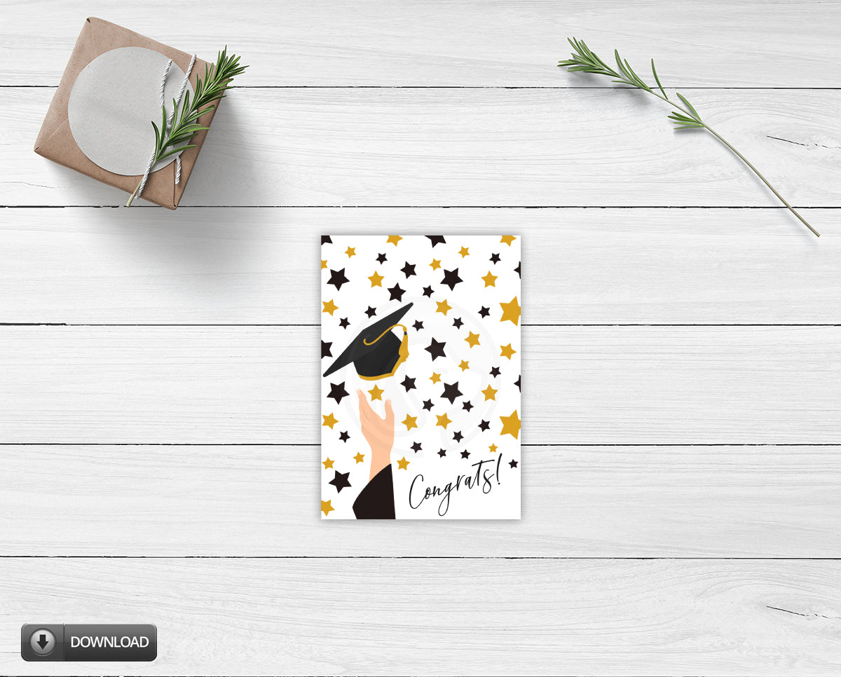 graduation printable, graduation open house card