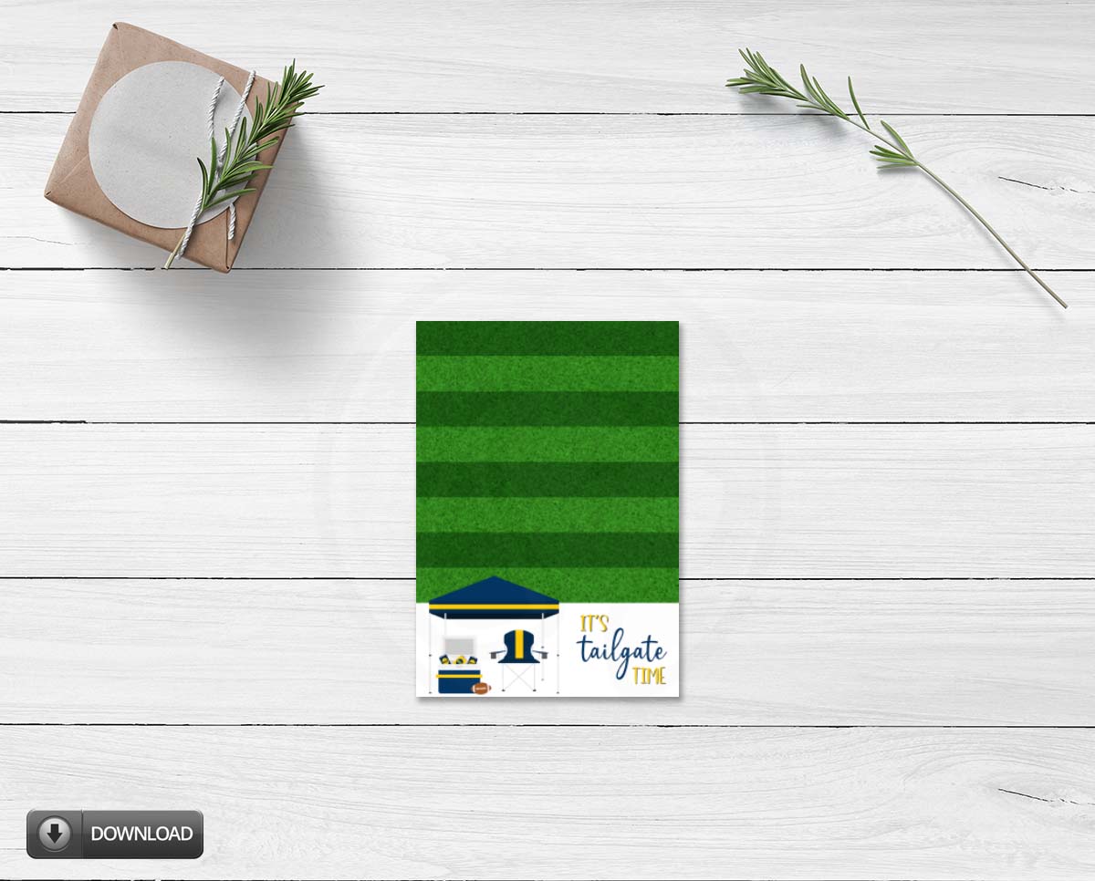printable football cookie card
