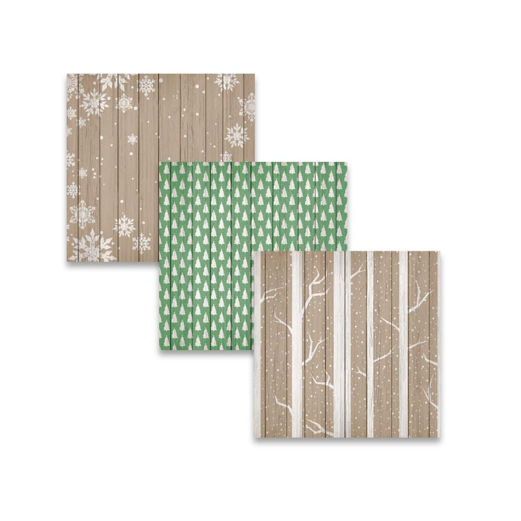 Rustic Wood Christmas Digital Papers & Backgrounds
