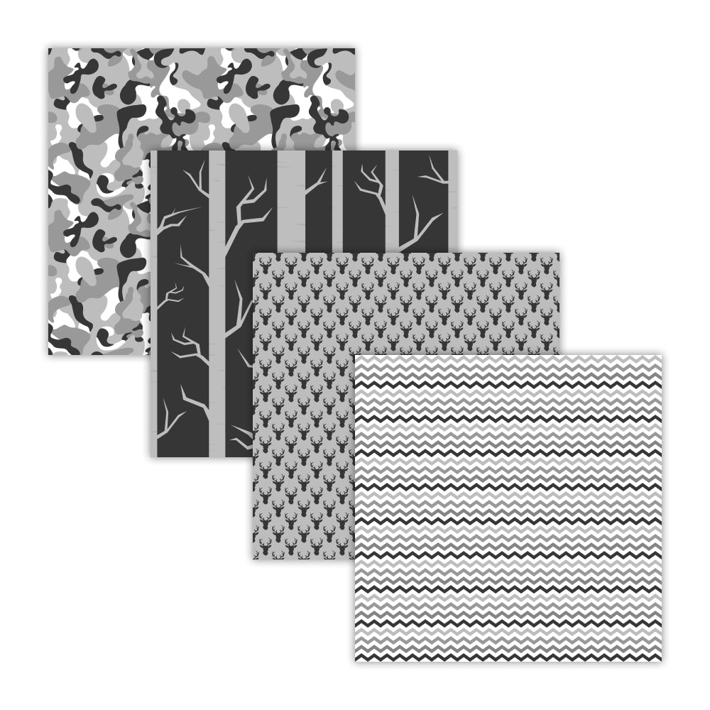 Hunting Deer Camouflage Digital Paper Patterns