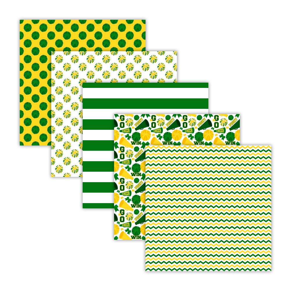 megaphone pom-pom chevron stripe cheer team mom coach digital papers craft supplies