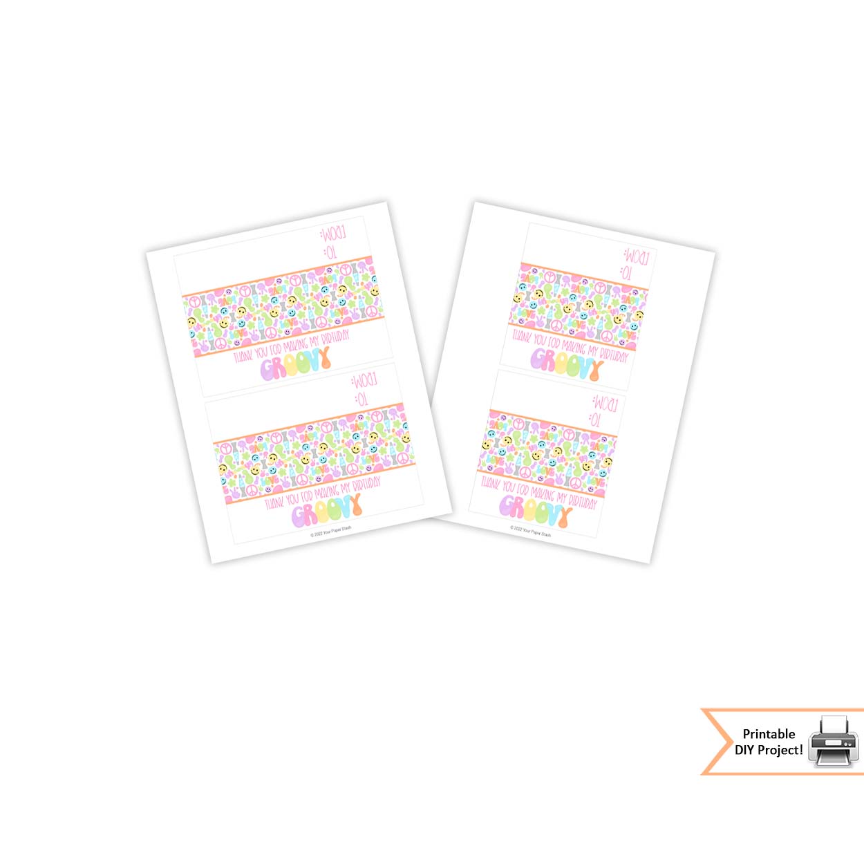 birthday printable treat bag toppers, birthday cookie bag topper