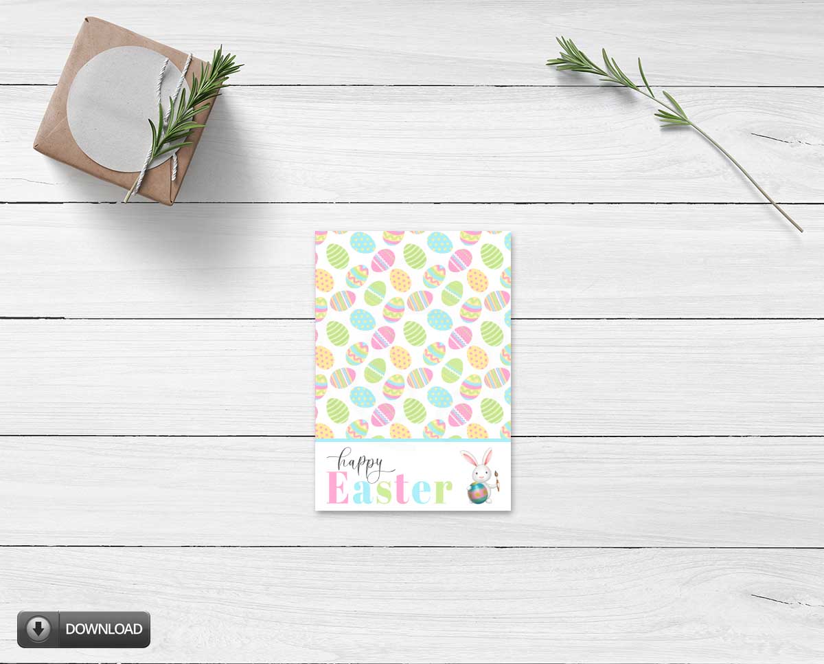 Easter cookie card backer packaging, Easter printable instant download