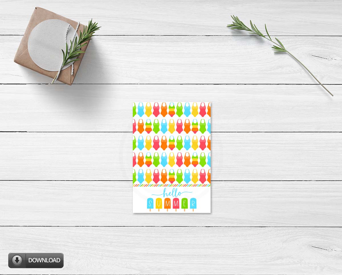 summer cookie card packaging