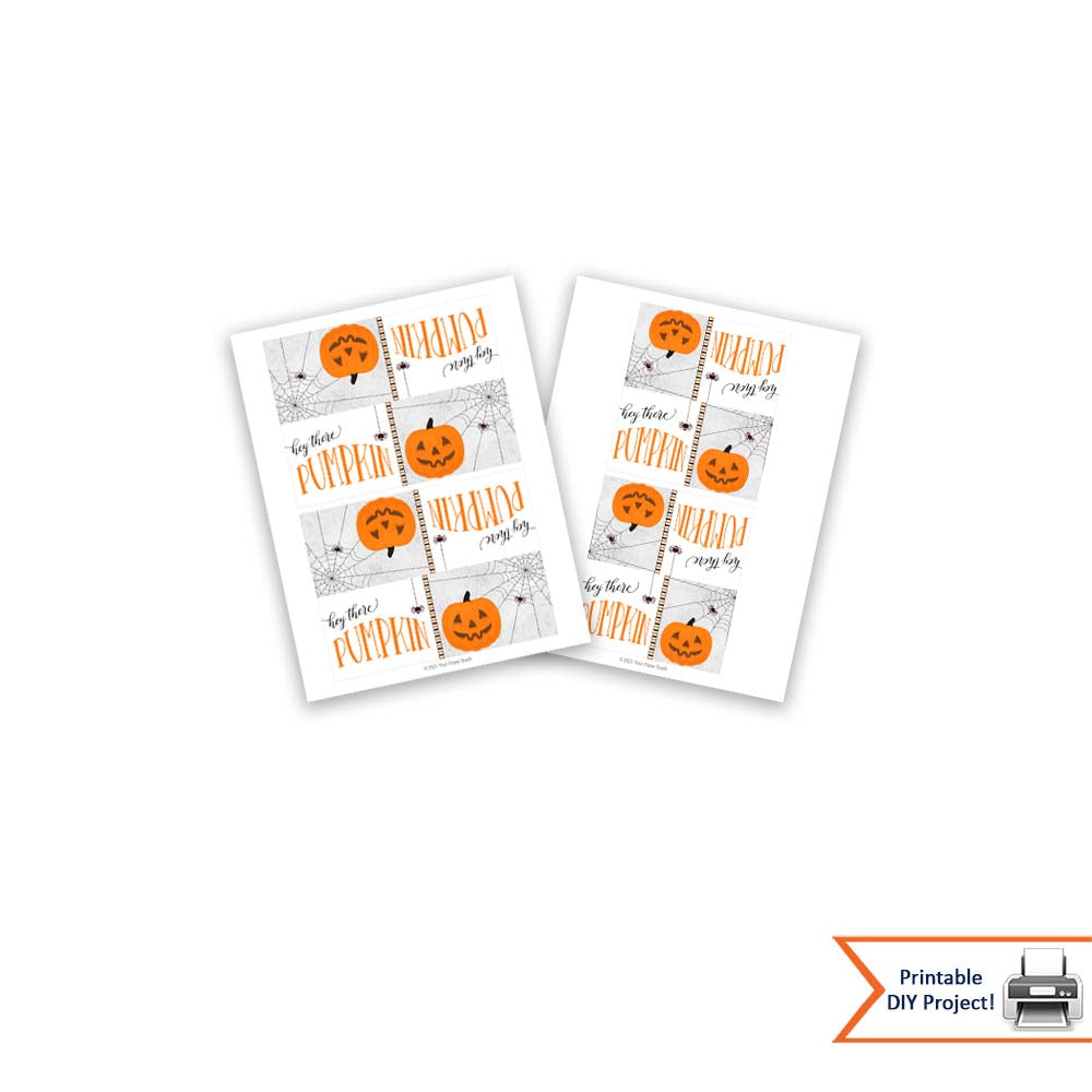 hallwoeen trick or treat pumpkin candy bag toppers