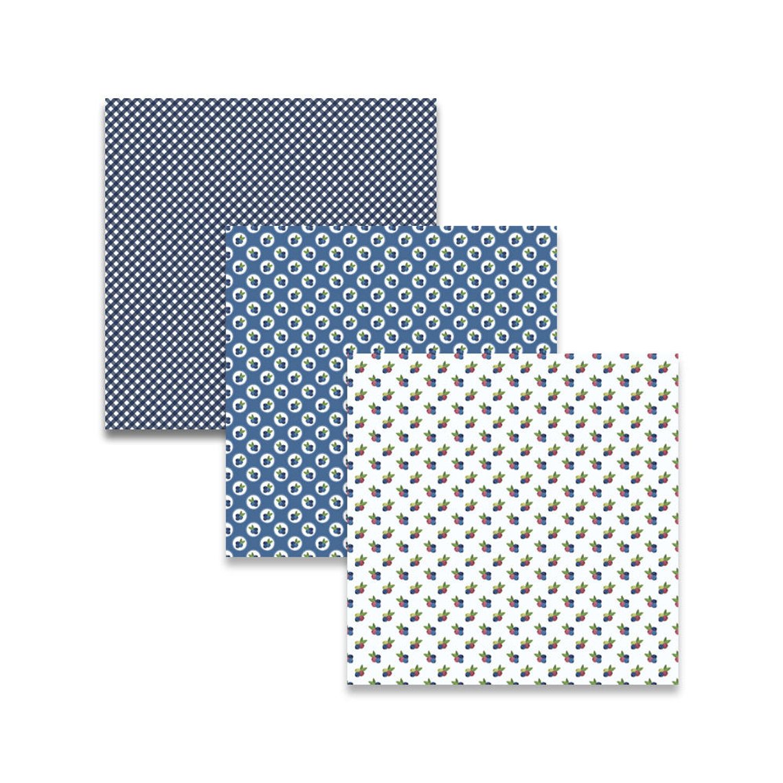 Summer Blueberry Digital Scrapbook Paper