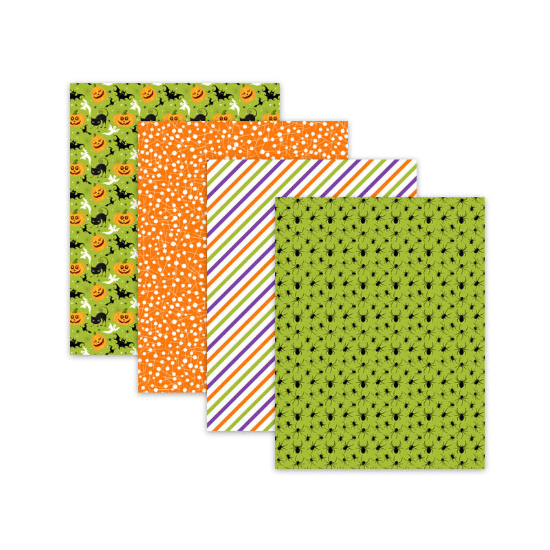 8.5x11" Kid's Halloween Digital Scrapbook Papers