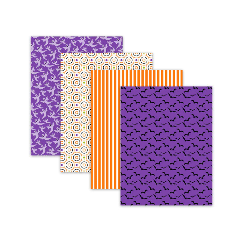 8.5x11" Kid's Halloween Digital Scrapbook Papers