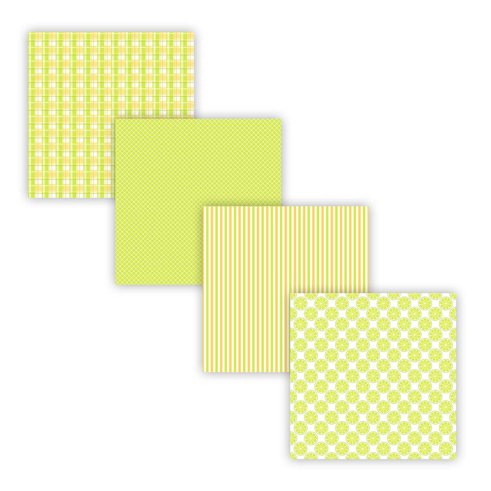 Lemon Lime Digital Scrapbook Papers, Lemonade Limeade Digital Backgrounds and Patterns, Summer Digital Paper Pack