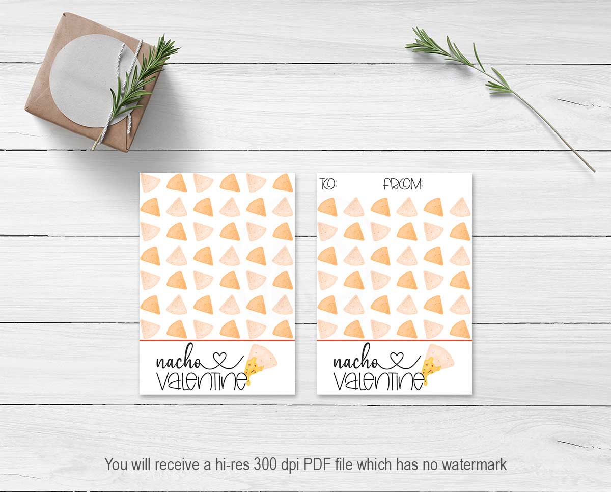 printable valentines nacho valentine card cookies tags large gift tag classroom party card exchange kids fun printable your paper stash yourpaperstash