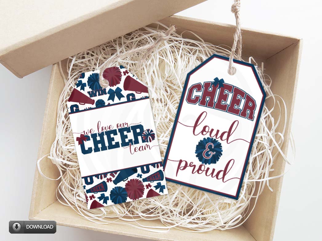 cheer team tryout gift tags printable
