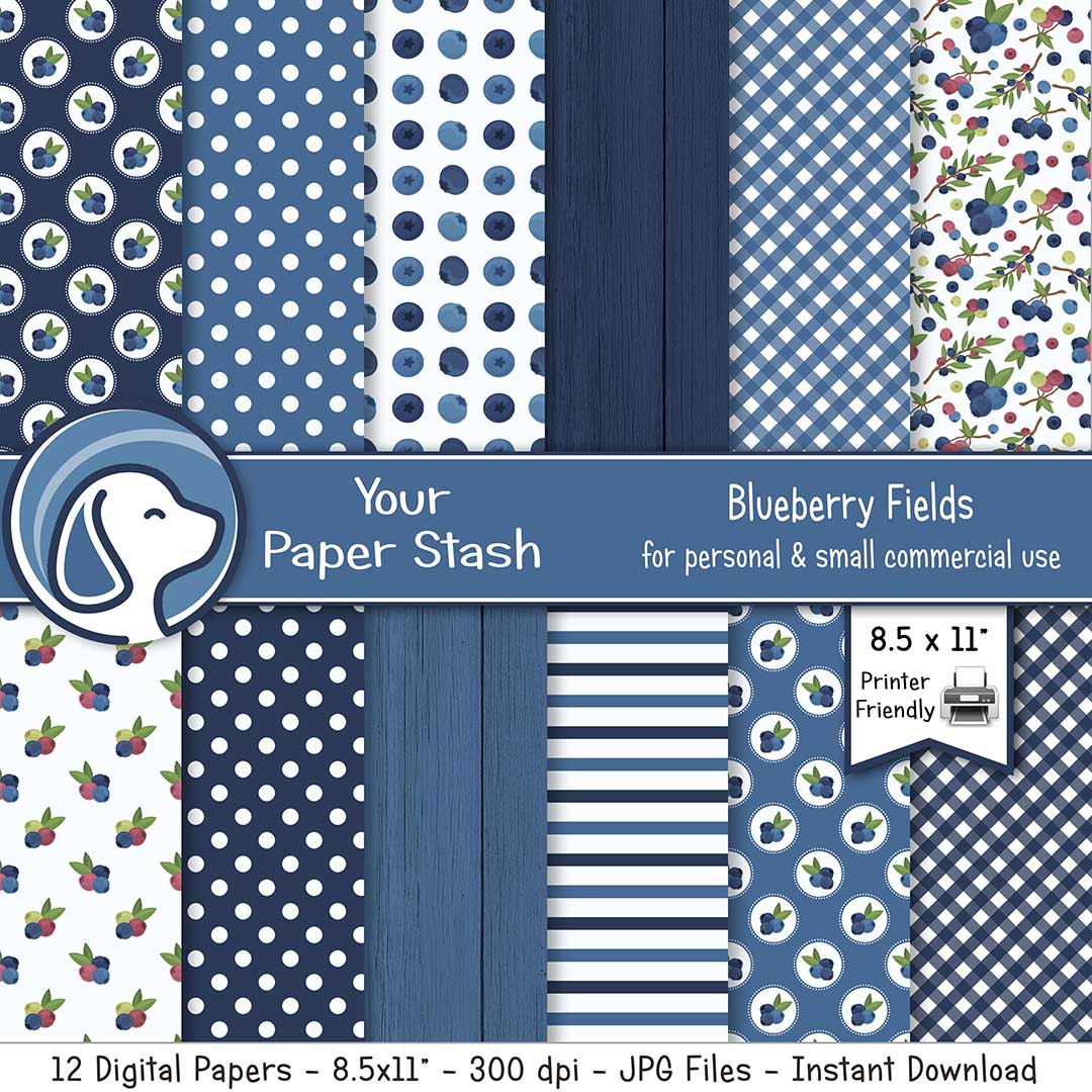 printable bluebery berry fruit digital scrapbook paper backgrounds scrapbooking pack craft supplies summer wood textures download commercial use yourpaperstash