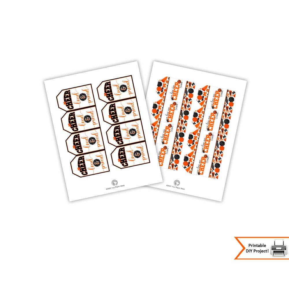 cheer loud and proud gift tags