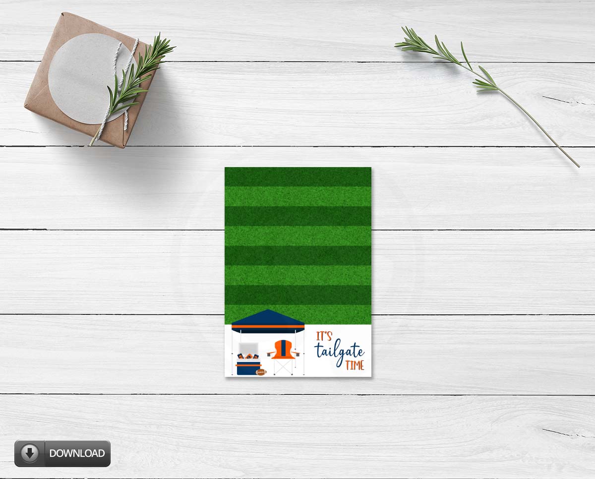 Printable Football Tailgate Party Cookie Cards