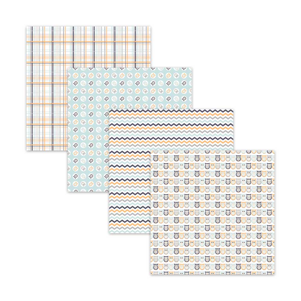 plaid chevron owl digital scrapbook paper backgrounds paper craft card making supplies baby shower gender reveal school bulletinboard light aqua blue melon peach gray
